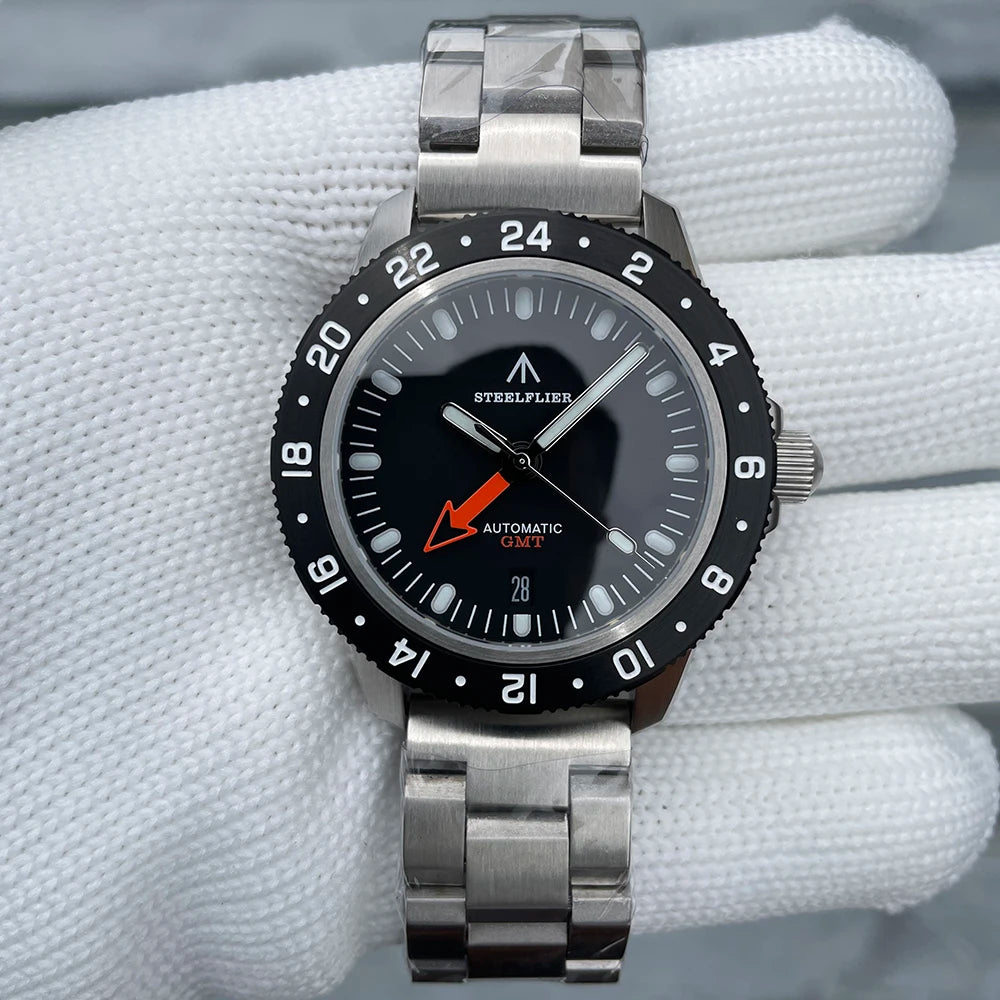 STEELFLIER SF793 NEW Automatic Mechanical Luxury Wristwatch NH34 Movement Synthetic Sapphire 20Bar Waterproof Men Luminous Watch