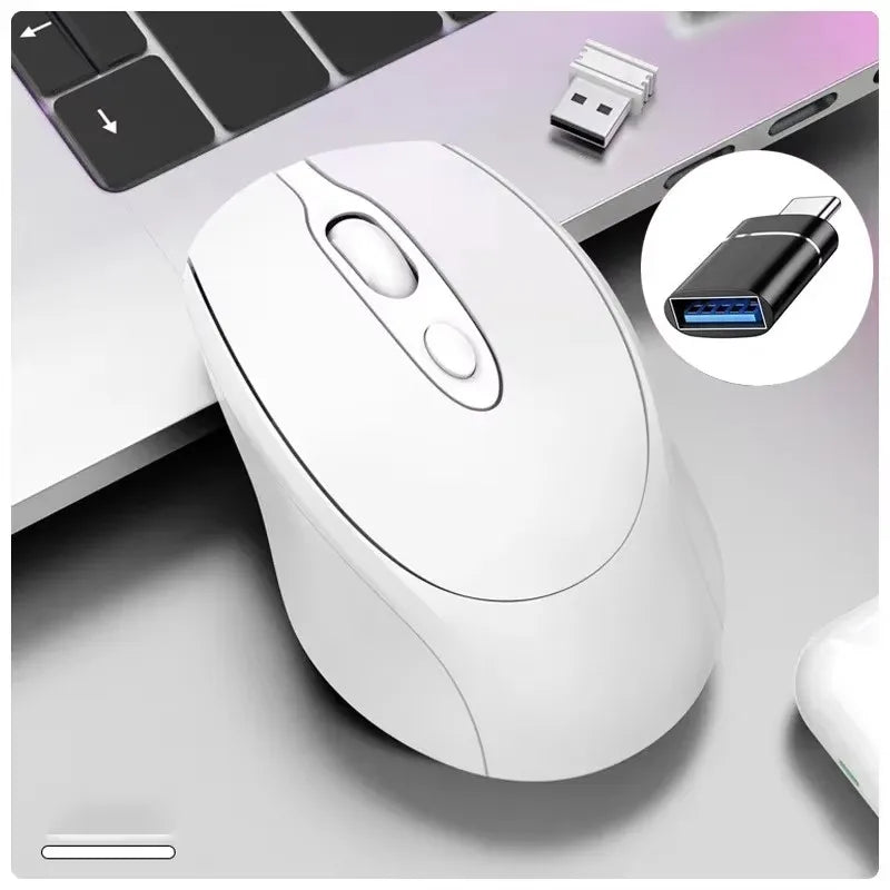 MissionFit Bluetooth Wireless Mouse Rechargeable 2.4G Silent Wireless Mouse for PC, Laptop, MacBook & Tablet with Adjustable DPI
