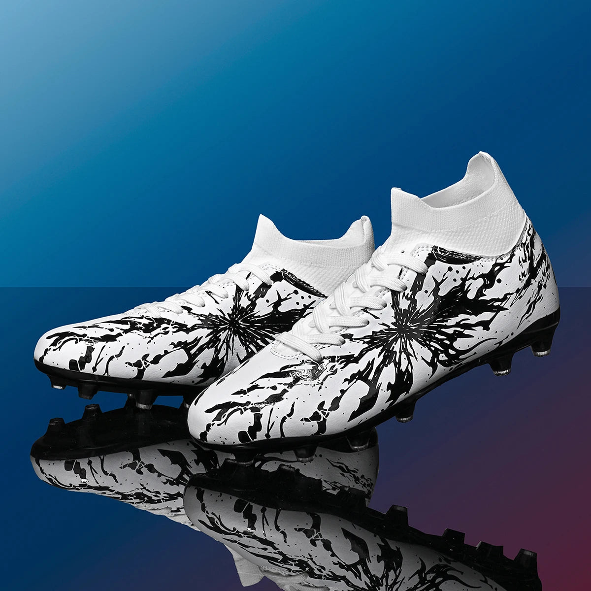 Chaussures de football pour hommes AG FG, chaussures de football pour terrain ferme, respirantes, en PU, anti-abrasion, pour les matchs et l'entraînement quotidien des adultes