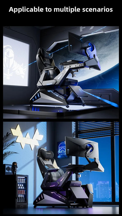 Ergonomic Gaming Office Chair E-Sports Chair with Adjustable Height, Executive Computer Desk Chair, Comfortable Swivel Armchair for Gaming & Work