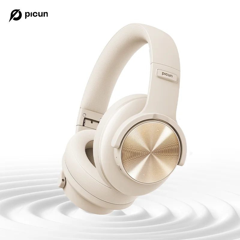 Picun B8 Wireless Bluetooth Headphones with 120H Playtime, Bluetooth 5.3, Deep Bass, Low Latency Gaming Headset with Microphone