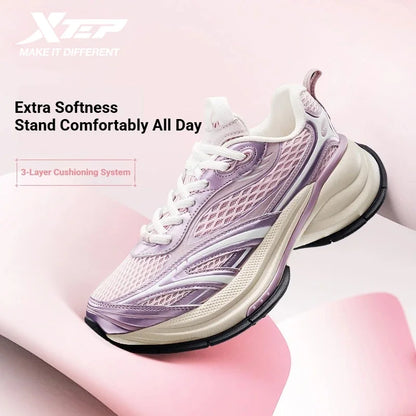 Xtep Basque 3 Παπούτσια γυμναστικής για γυναίκες Ελαφριά Ανθεκτικά στη φθορά Μοντέρνα Ανθεκτικά Παπούτσια με παχιά σόλα Casual Αθλητικά γυναικεία παπούτσια 874218320006
