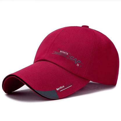 Spring Summer Baseball Cap Embroidered Canvas Sun Hat Outdoor Sports Cap Mens Hat for Fish Fashion Long-brimmed Golf cap 2022