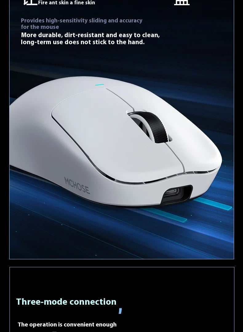 MCHOSE M7 Ultra Εργονομικό Gaming Mouse PAW3950 Super Sensor TOPSPEED Ρυθμός αναφοράς 8000Hz Ελαφρύς σχεδιασμός Realtek Master Mice