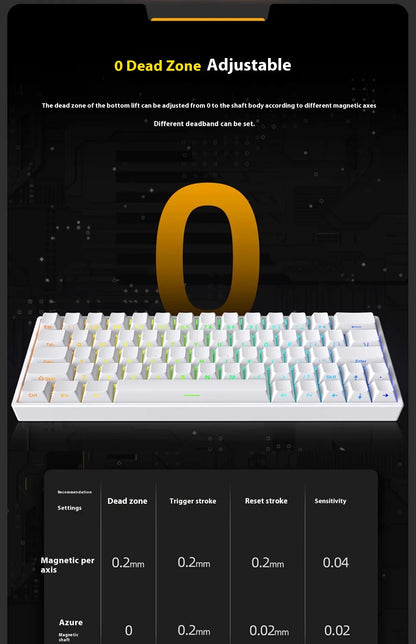 Irok Nd63 Pro Mechanical Keyboard Wired Magnetic Switch Hotswap RGB E-Sports Customize Keyboard For Accessories Office Gaming