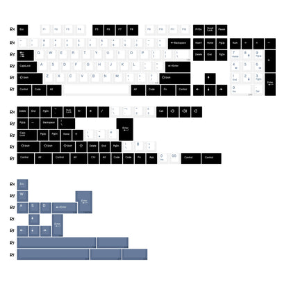KBDiy 174 Keys/Set PBT GMK Apollo Keycap Double Shot Minimalist ISO Cherry Profile for Game Mechanical Keyboard Keycaps for MX