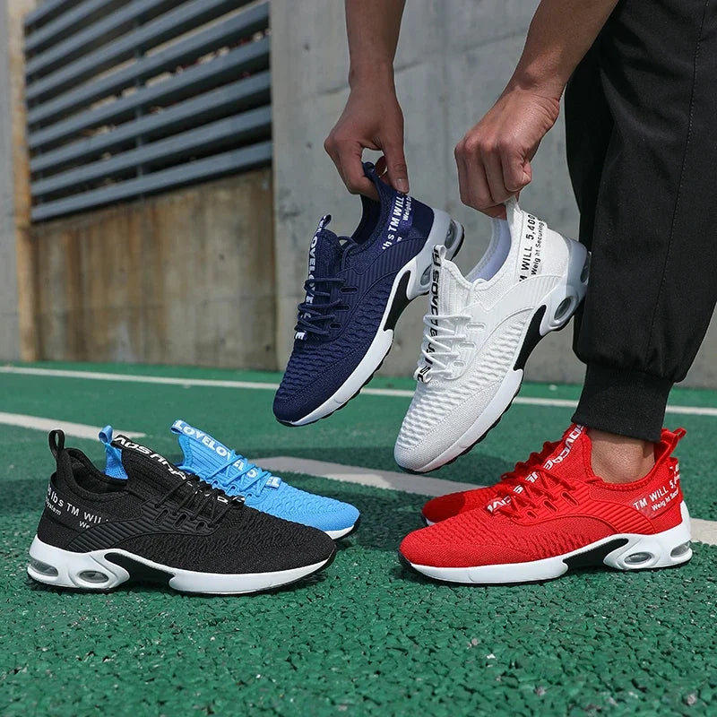 Summer Men's Mesh Casual Sports Shoes Spring and Summer Tennis Lightweight Walking Black Sneakers 2025 Hot Selling Item