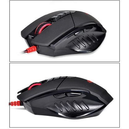 Bloody V7M trådbunden mus RGB lätt ergonomisk design 4000dpi PC kontor e-sport gaming makroprogrammerbar mus för CF LOL CS