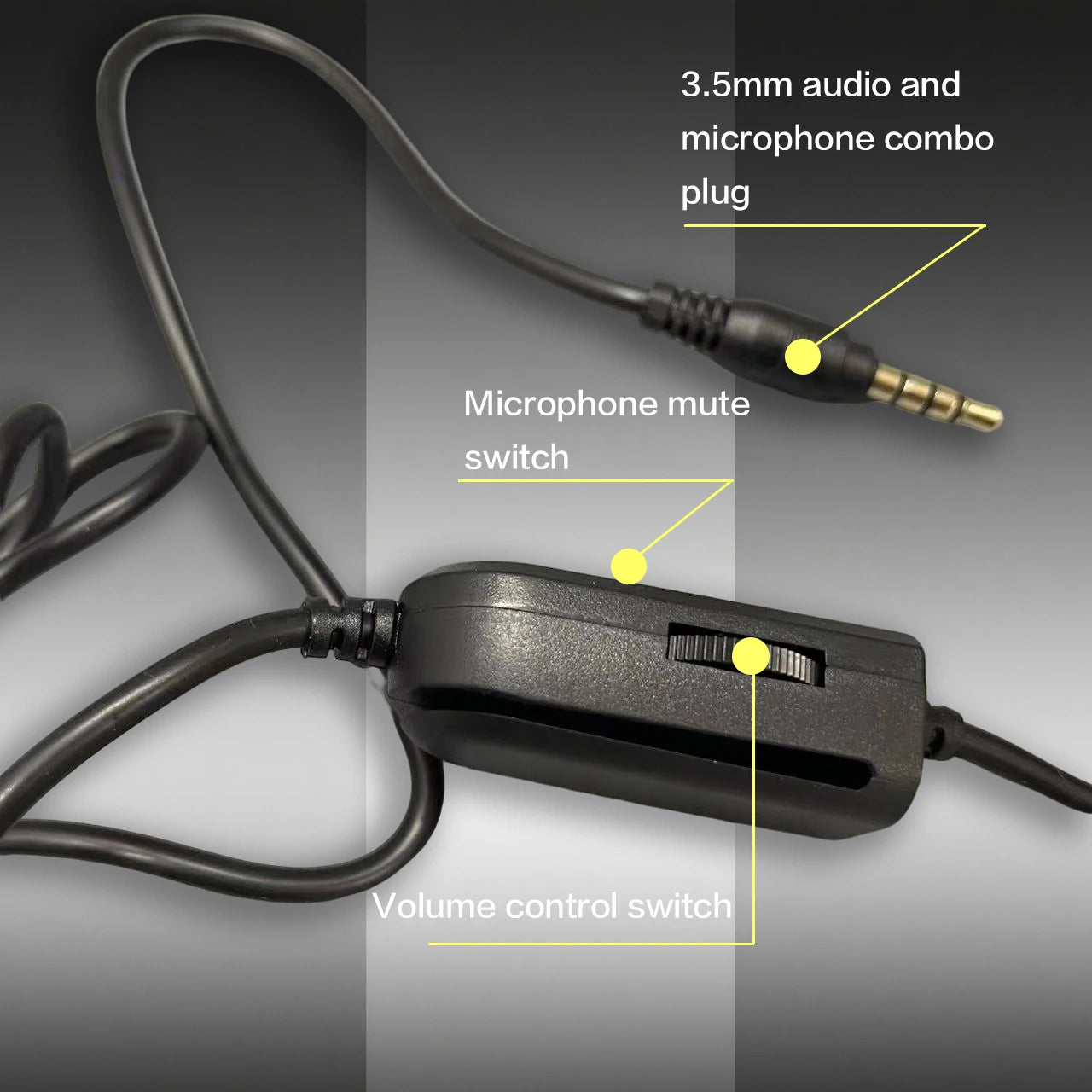 7260 Wired Headphones with Microphone – Gaming & Work Headset for PS4 PS5 Xbox One, Study & Meetings 3.5mm Jack Earphones