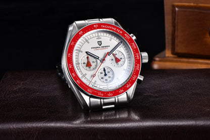 PAGANI DESIGN Planetary Series Saturn Light Tan Quarzuhr für Herren Speed Chronograph AR-Saphirglas Armbanduhr für Herren 2026 Neu