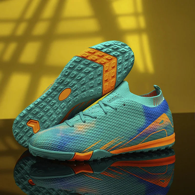 Scarpe da calcio professionali da uomo per attività all'aperto con suola in gomma, scarpe da allenamento resistenti e comode per adulti e adolescenti, scarpe da calcio antiscivolo