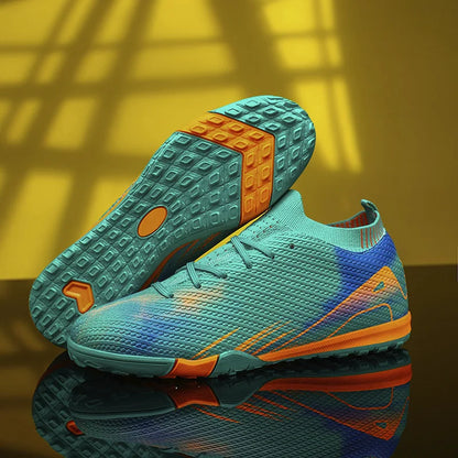 Scarpe da calcio professionali da uomo per attività all'aperto con suola in gomma, scarpe da allenamento resistenti e comode per adulti e adolescenti, scarpe da calcio antiscivolo