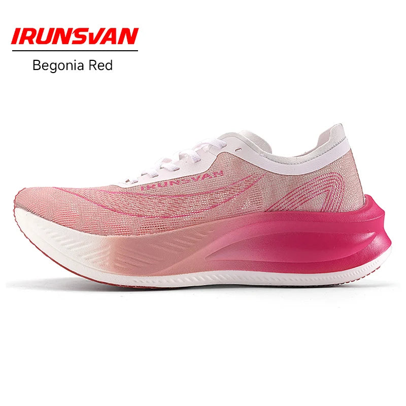 Scarpe da maratona IRUNSVAN con soletta in carbonio: scarpe sportive professionali, stabili, con supporto, assorbimento degli urti, ultraleggere e con ottimo rimbalzo