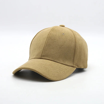 New Wholesale Suede Baseball Cap Autumn Winter for Men Women  Winter Solid Street Hat Unisex Adjustable Casual Plain Gorra Caps