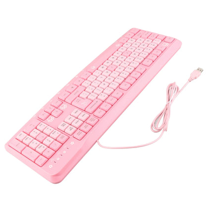 104 Keys USB Wired Keyboard Ultra Thin Cute Cartoon Ergonomic Computer Keyboard Plug and Play for Home PC Laptops