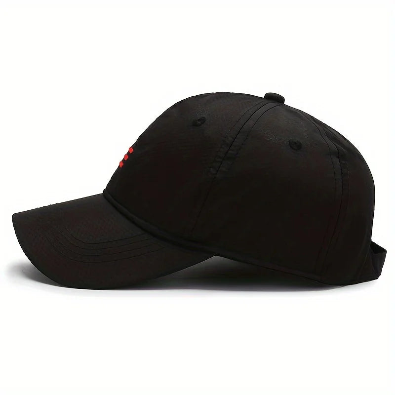 Quick-Dry, Breathable Baseball Cap - Adjustable, Moisture-Wicking Sun Hat for Outdoor Sports & All Seasons
