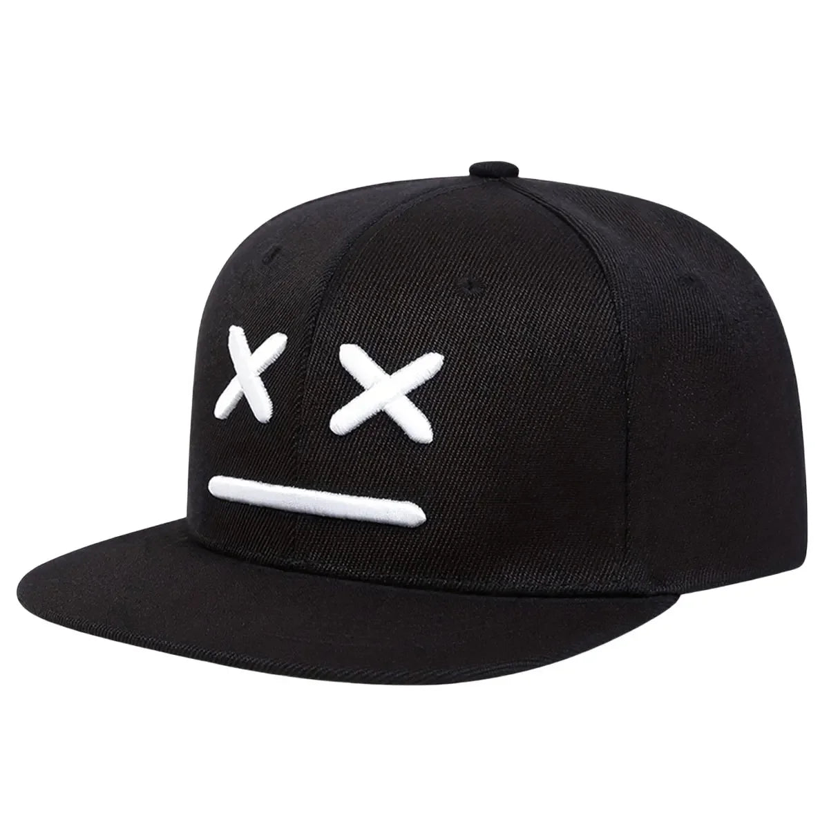Cappellini unisex XX con ricamo a faccina sorridente, stile hip-hop, primavera-autunno, casual, regolabili, con chiusura a scatto, cappellini da baseball, cappellini parasole, cappellini sportivi