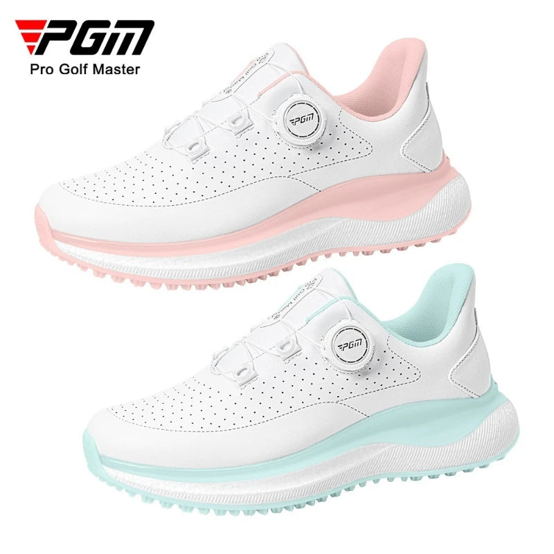 PGM Women Golf Shoes Summer Heat Dissipation Breathable Holes High Elasticity Height Outdoor Sports Sneakers XZ430