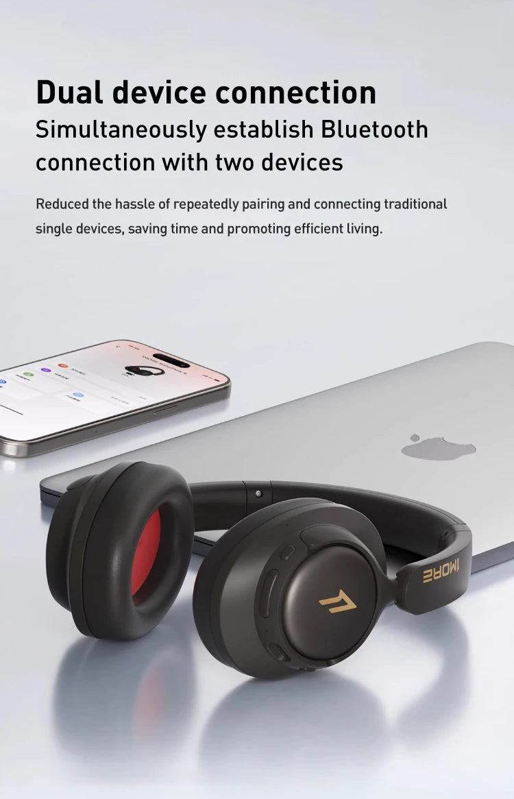 1MORE SonoFlow S Wireless Bluetooth Noise Cancelling Headphones 42dB ANC Hi-Res Audio 90H Battery Life Over-Ear Headset