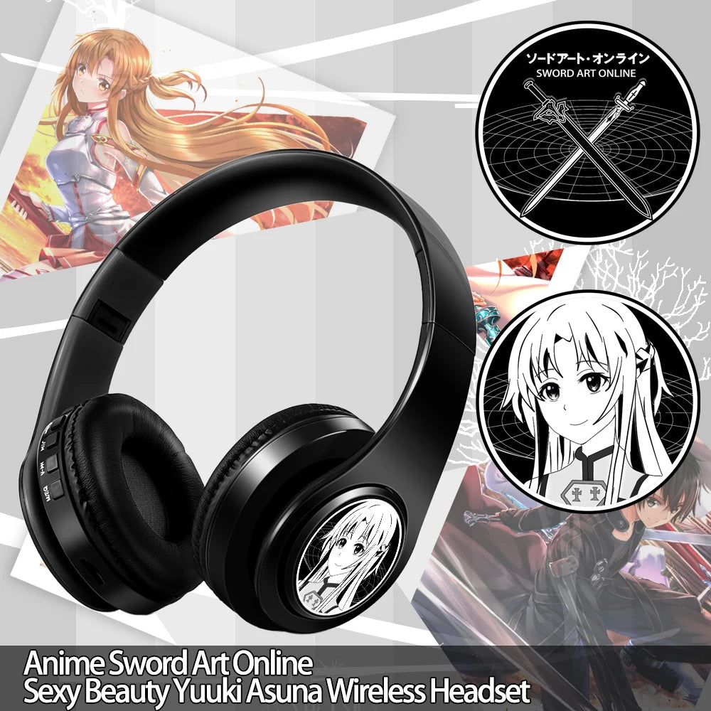 Miku Nakano Sanjiu Bluetooth 5.0 Over-Ear Anime Headphones – Wireless Stereo Gaming Headset with Deep Bass, Microphone & TF Card Support