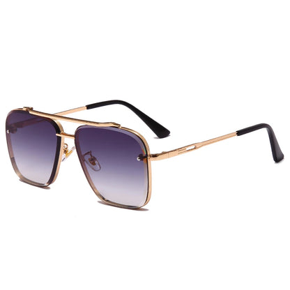 Classic Square Sunglasses Cool Men Vintage Luxury Brand Design Metal Sun Glasses Women Shades UV400 Oculos De Sol