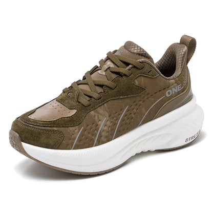 ONEMIX Scarpe da corsa invernali da allenamento per uomo Scarpe sportive in pelle calde e resistenti all’usura Scarpe da jogging da donna Scarpe da passeggio