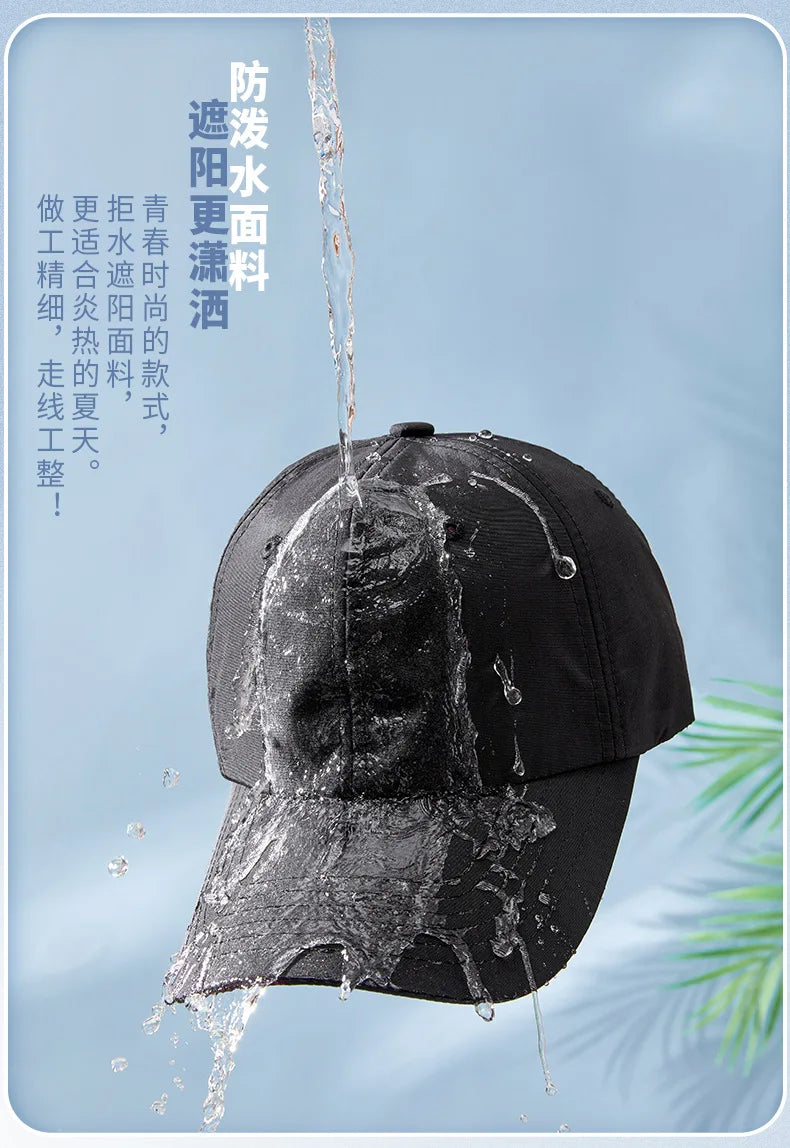 Unisex Waterproof Baseball Cap Outdoor Hat Quick Dry Sun Hat [All Senson] Men Women Sport Golf Hat