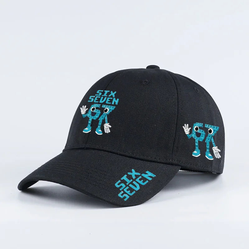 Retro '67 Cartoon Print Baseball Cap - Adjustable Flat-Brim Cap - Unisex Streetwear Hip-Hop Sun Hat - Dad Hat