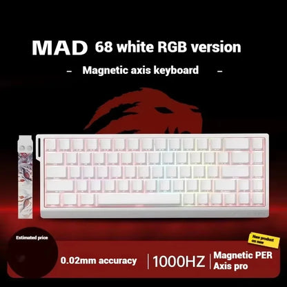 Madcatz Mad60 Mad68 HE 8K Mechanical Keyboard, Magnetic Switch Wired Gaming Keyboard with Rapid Trigger, Hot-Swappable 60% & 68% Custom Mechanical Keyboard