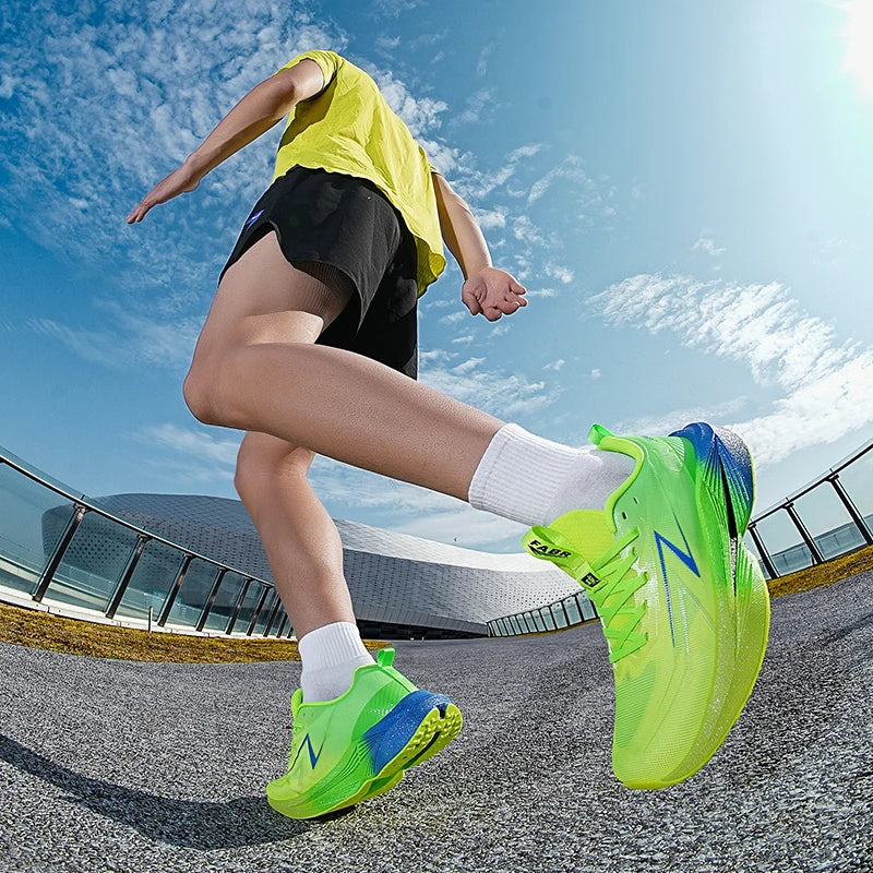 Scarpe da corsa da uomo Marathon, scarpe sportive specializzate, traspiranti, leggere, da donna, antiscivolo, con soletta in carbonio, comode sneakers