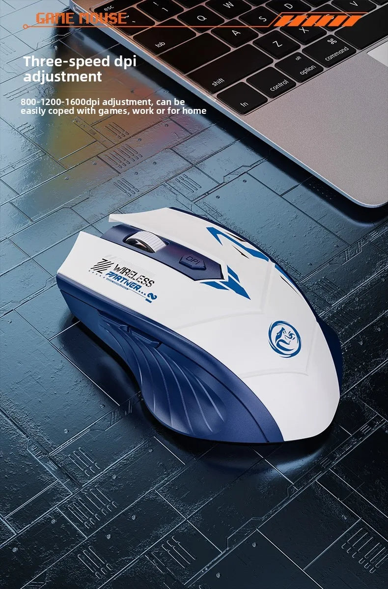 Rechargeable Wireless Mouse Bluetooth 5.4 & 2.4GHz Gaming Mouse, Ergonomic Wireless Mouse 1600 DPI for PC, Laptop & Office