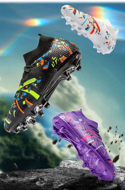 Nouvelles chaussures de football pour hommes, chaussures d'entraînement, crampons de football, baskets de match, chaussures de sport pour terrain gazonné, antidérapantes, professionnelles, ultralégères, unisexes.