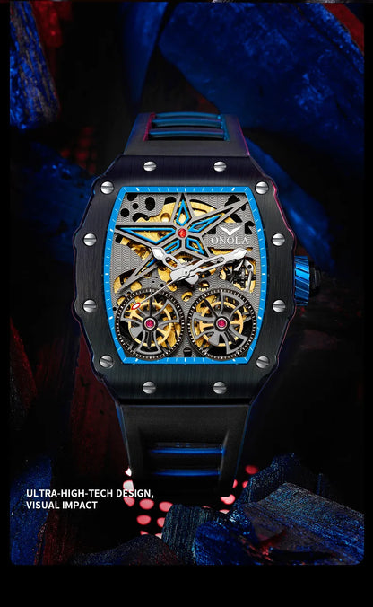 New Luxury Fashion Watches Men ONOLA Brand Hollow Full Automatic Mechanical Men Watch Waterproof Clock