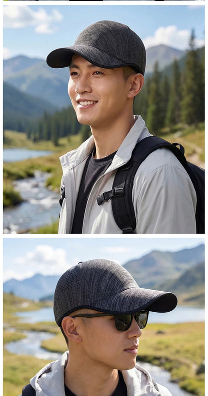 Seamless Baseball Cap for Men Quick Drying Packable Sports Hat Outdoor Fishing Climbing Sport Lightweight Visor Cap Sun Hat