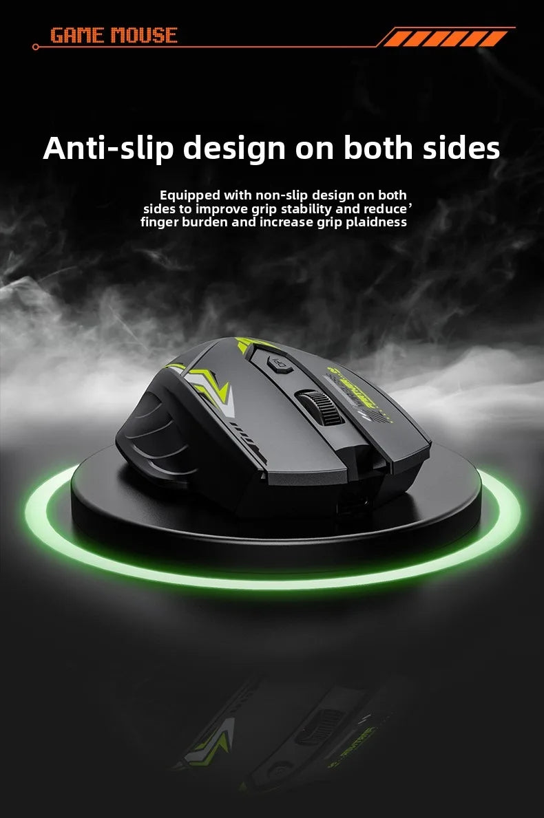 Rechargeable Wireless Mouse Bluetooth 5.4 & 2.4GHz Gaming Mouse, Ergonomic Wireless Mouse 1600 DPI for PC, Laptop & Office