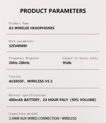 Wireless TV Headphones Bluetooth 5.0 with USB Adapter, Foldable Stereo Wireless TV Headphones with Mic for Samsung Smart TV, PC, Laptop & Music