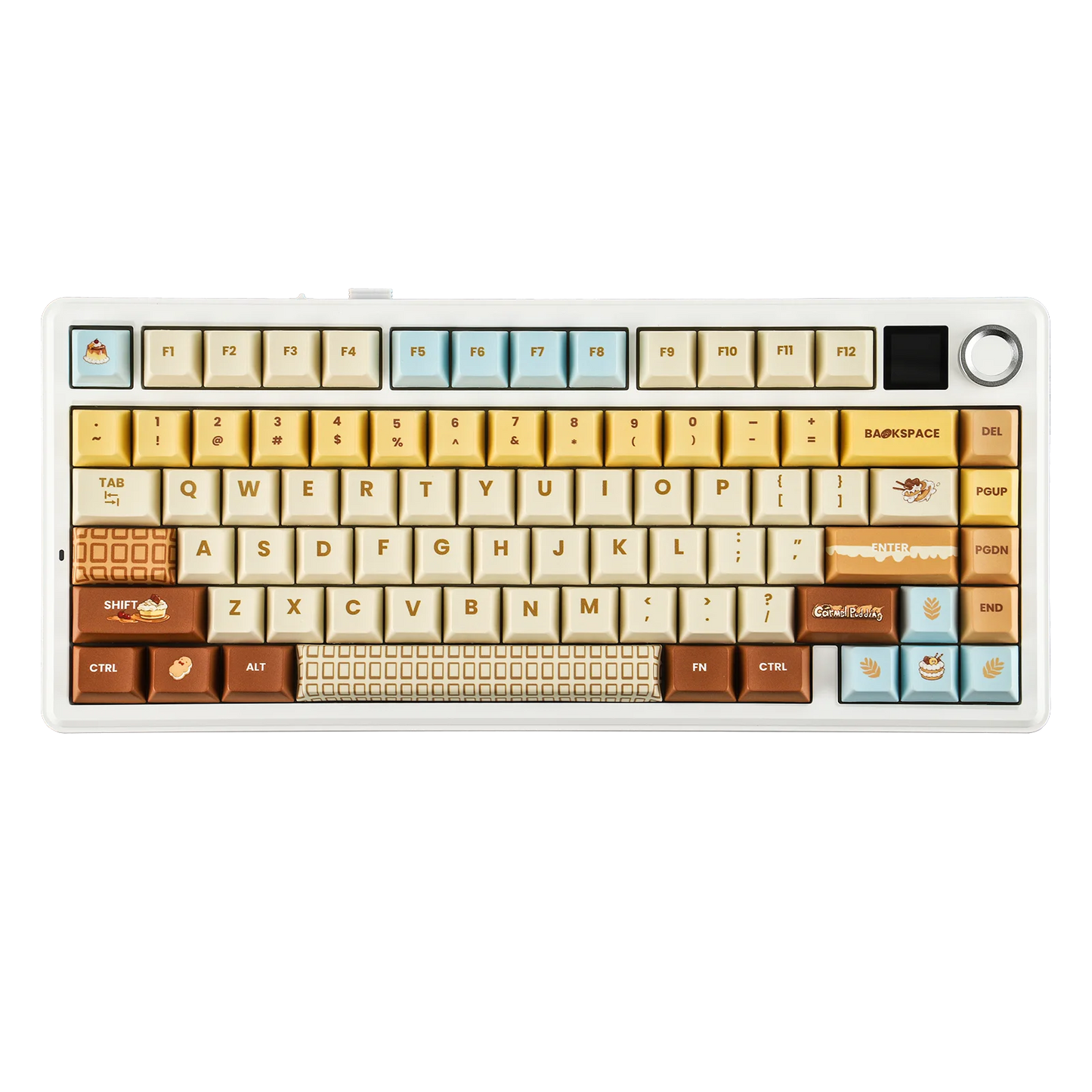 EPOMAKER X AULA F75 MAX Compact 75% ANSI Layout Wired/Bluetooth/2.4GHz Wireless Mechanical Keyboard with TFT Screen and a Knob
