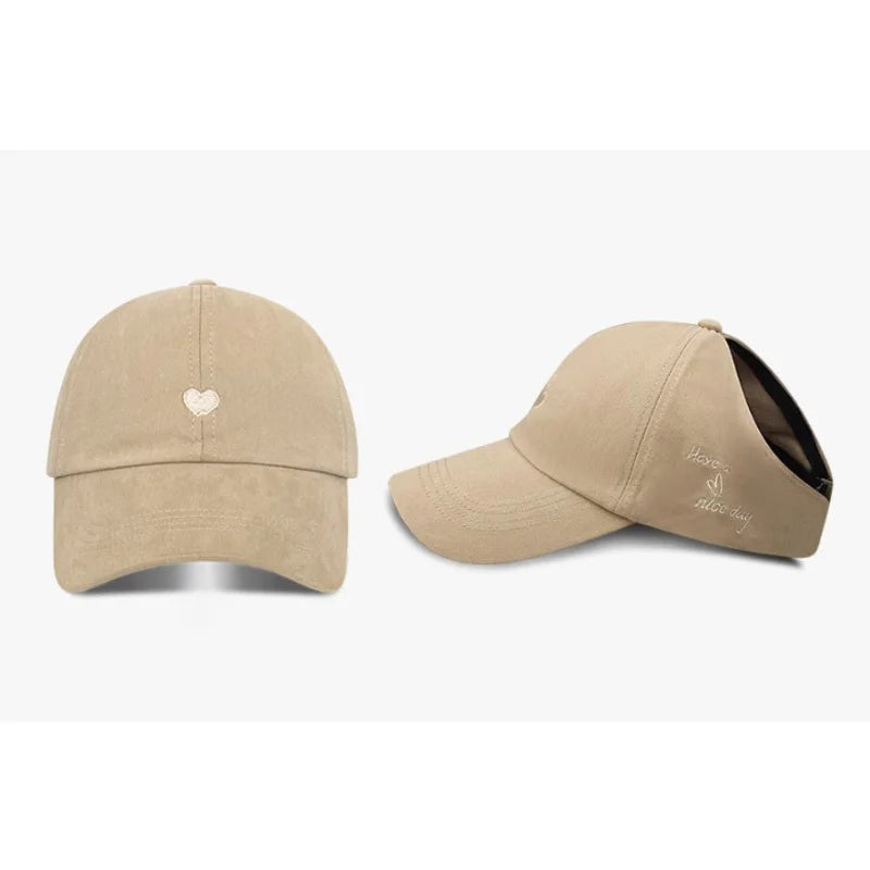 Summer Baseball Cap Breathable Women High Ponytail Outdoor Sport Cap Sunshade Anti-UV Adjustable Travel Beach Empty Top Hat
