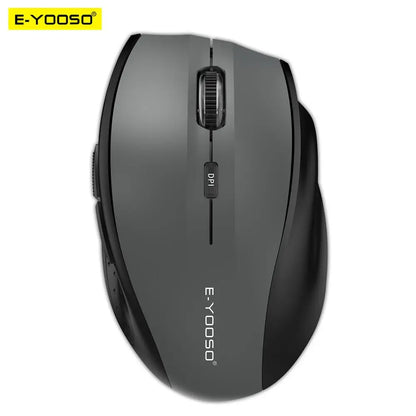 E-YOOSO E-1010 USB 2.4G Wireless Gaming Office Mouse, 2400 DPI Optical Game Mice, Ergonomic for Laptop PC Computer