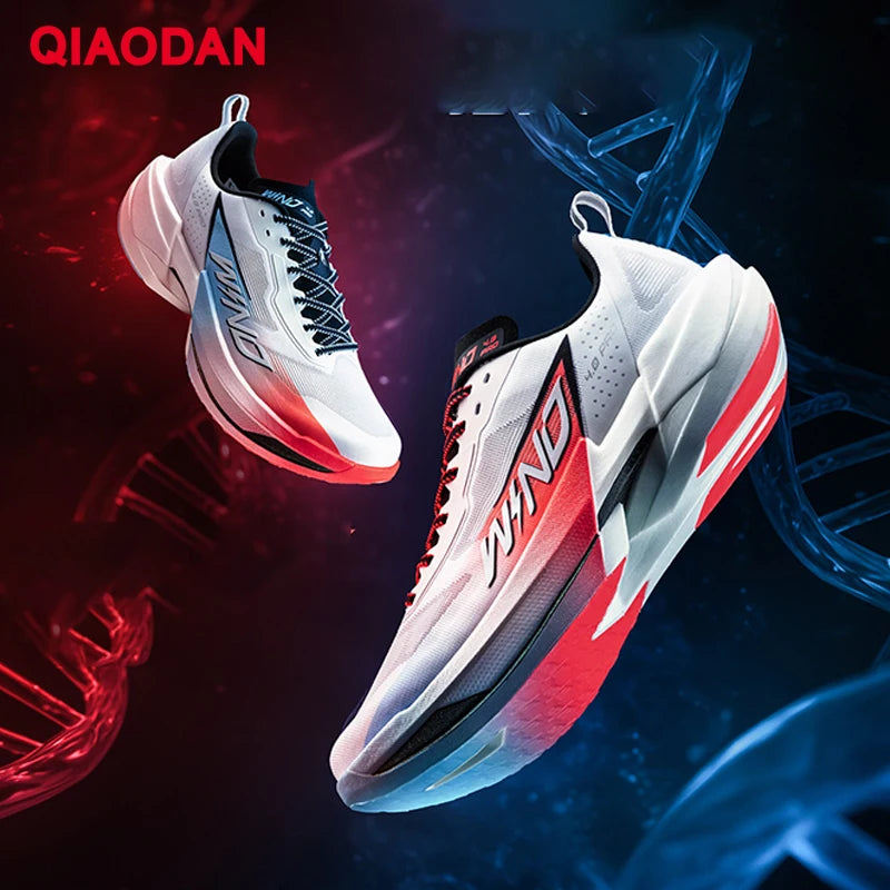 QIAODAN WIND 4PRO Chaussures de marathon à semelle en carbone pour homme - Baskets de course professionnelles - Chaussures de sport de course à pied respirantes QDB023262291