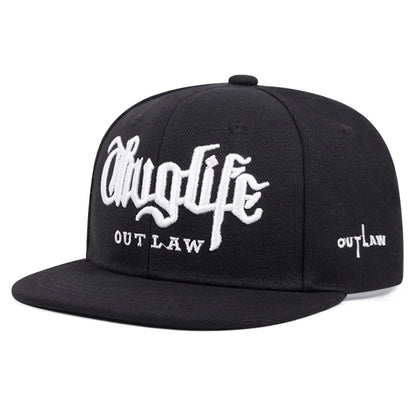 Casquette à bord plat « Thug LIFE » pour enfants, casquette streetwear hip-hop pour hommes, casquette de cyclisme, de pêche et de protection solaire pour femmes, casquette de baseball ajustable