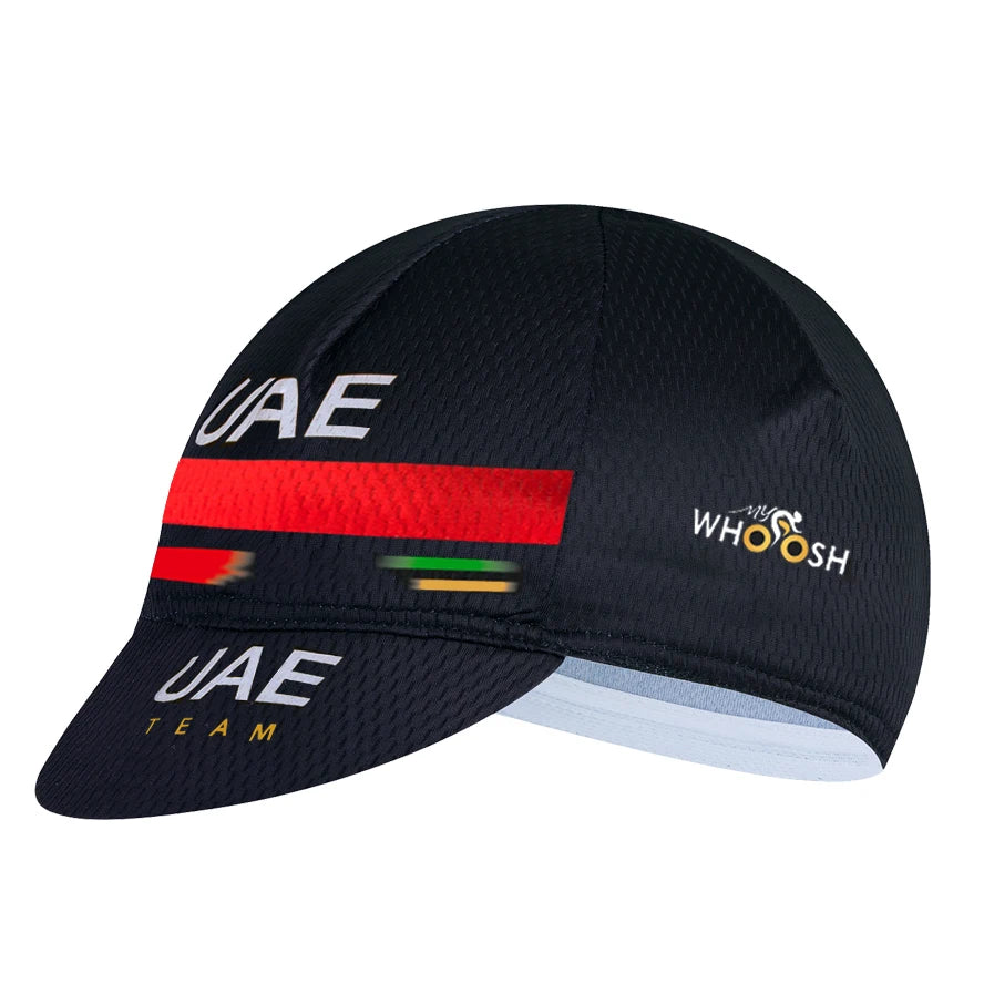 Blå UAE-cykelhue til mænd – klassisk sommercykelhue, hurtigtørrende, størrelse BIG M – til mountainbike (MTB) og racercykel, til brug under hjelmen