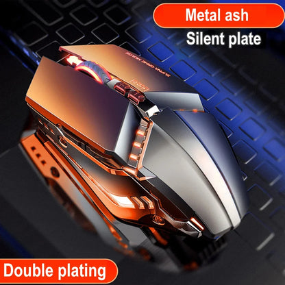 RGB Wired Gaming Mouse 3200 DPI Mechanical USB Gaming Mouse with 7 Buttons, Silent Click Ergonomic PC Mouse for Laptop Gaming