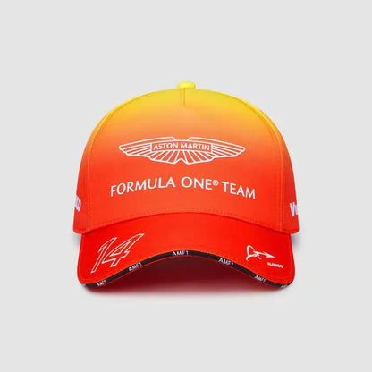 Aston Martin F1 Team Fernando Alonso Baseballkappe Herren Trainingskappe mit Schirm Outdoor-Sport Sonnenschutz Sonnenhut Damen-Freizeitkappe