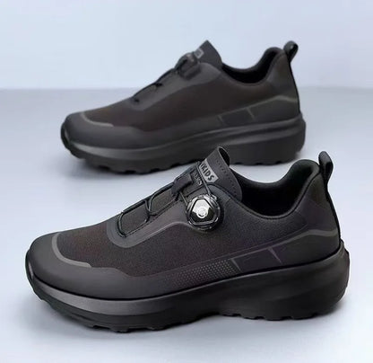 Zapatillas deportivas nuevas para hombre con botón giratorio, de plataforma, para conducir, para caminar, para actividades al aire libre, resistentes al desgaste, para correr y para deporte, talla grande