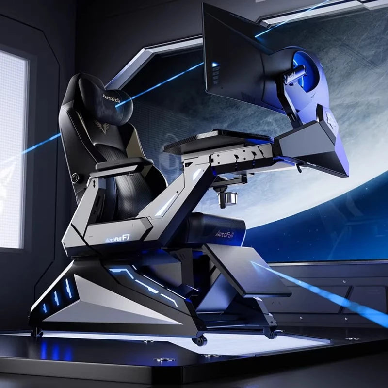 Ergonomic Gaming Office Chair E-Sports Chair with Adjustable Height, Executive Computer Desk Chair, Comfortable Swivel Armchair for Gaming & Work