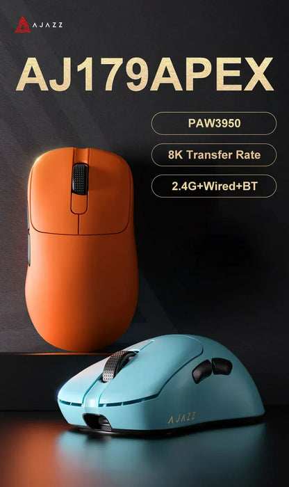 Ajazz AJ179 APEX langaton pelihiiri värinäytöllisellä telakalla, Bluetooth, PAW3395, 400mAh akku, 8000Hz virkistystaajuus