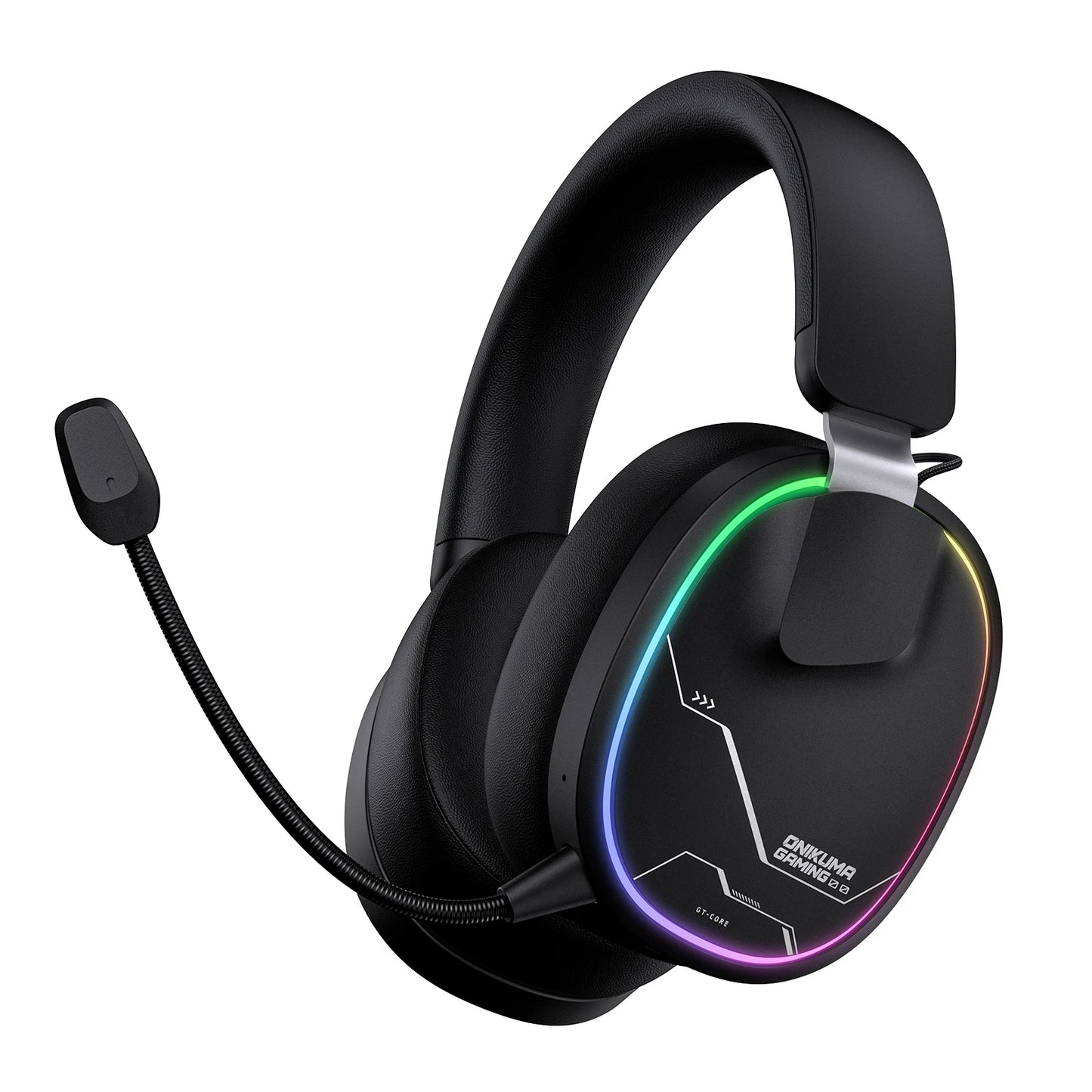 ONIKUMA GT808 Wireless Gaming Headset with 45dB Active Noise Cancelling, Hi-Res Audio, 2.4GHz, Bluetooth 5.3, Wired, 60H Battery for PC, PS5 & Switch