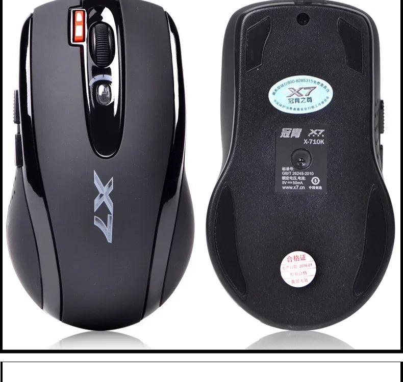 A4TECH Bloody X7-710K Wired Gaming Mouse 2000 DPI USB Gamer Mouse with Macro Programming for PC, Laptop & Esports