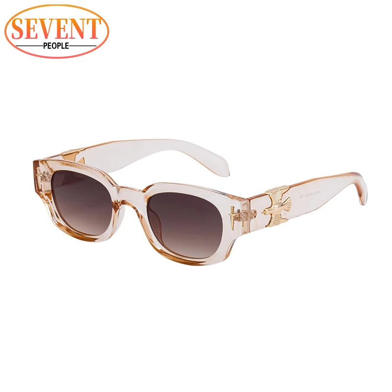 Punk Soaring Eagle Sunglasses Men 2026 Luxury Brand Designer Fashion Rectangle Sun Glasses For Women Steampunk Shades Eyewear